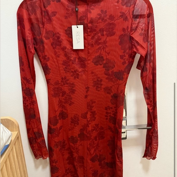 RESA Tyler Mini Dress in Red Currant - M - Picture 3 of 3